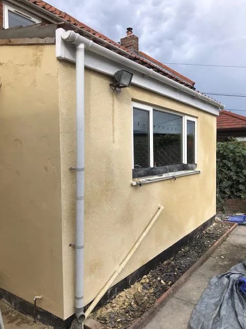 Rendered extension, after